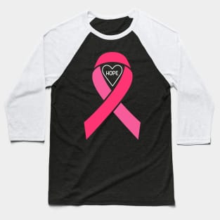 Pink ribbon design for breast cancer awareness Baseball T-Shirt